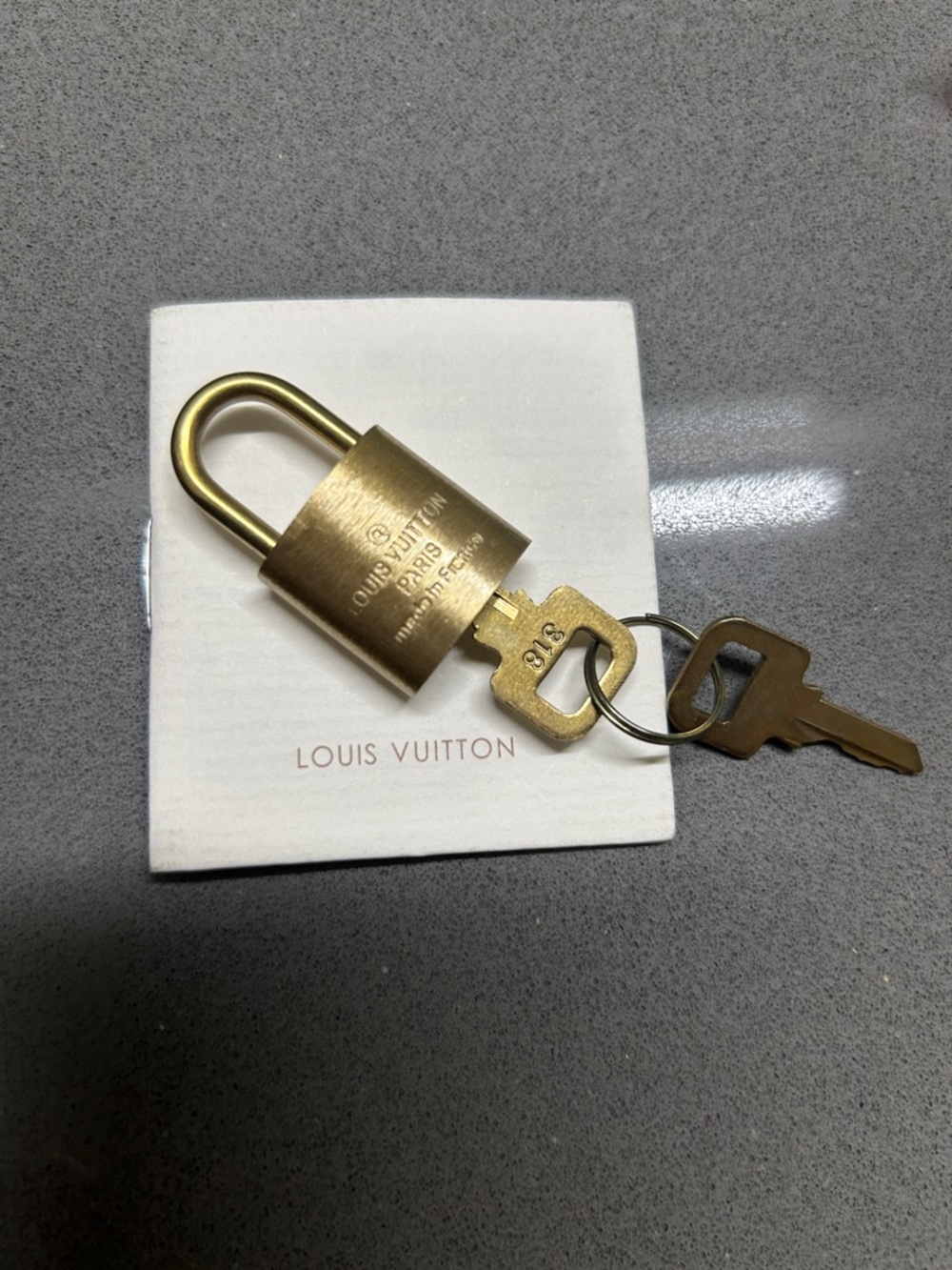 LV Small Gold-tone Padlock with Key Set - Picture 2 of 2